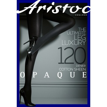 Aristoc Opaque 120D Cotton Sheen Tights black