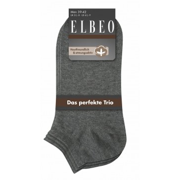 Elbeo Sneaker Men Cotton / 3er Pack grau melange