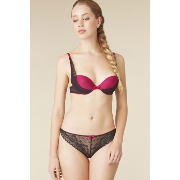 Passionata Passio Cherie Push Up BH schwarz/fuchsia