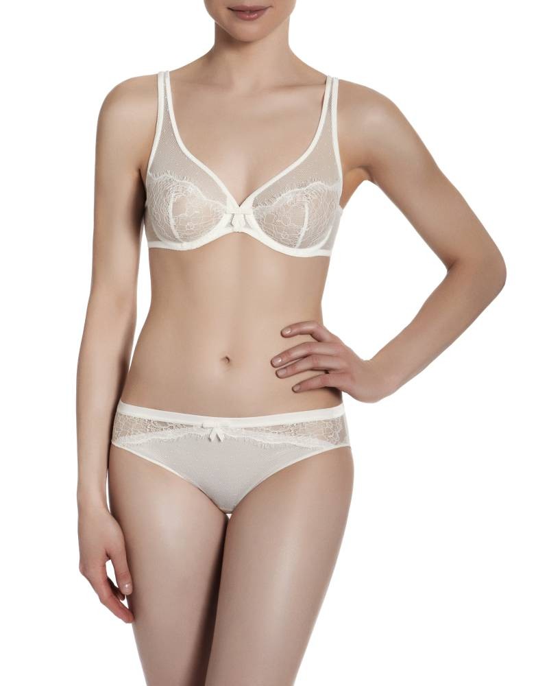 Simone Perele Velvet Bügel BH extra Halt tiefes Dekollete naturel