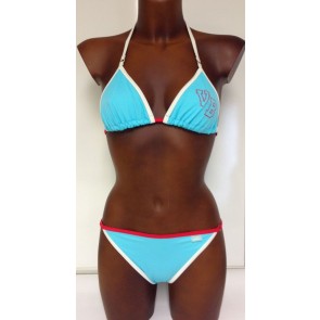 Venice Beach Bikini Modell Olga blau