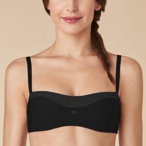 Passionata Glossy Bandeau-BH schwarz